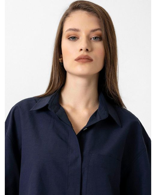 Antioch Blue Bluse 'Chaimaa'