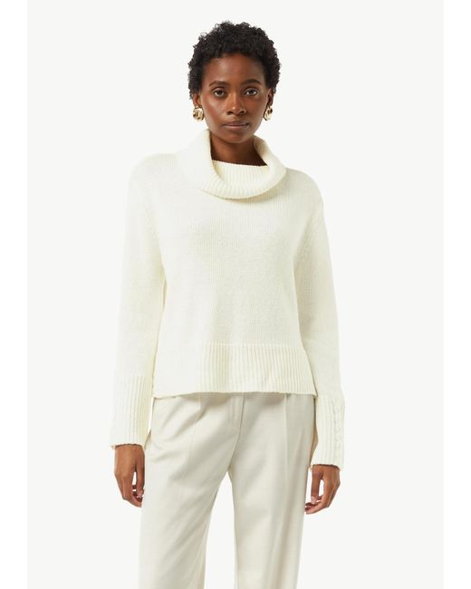 Comma, White Pullover