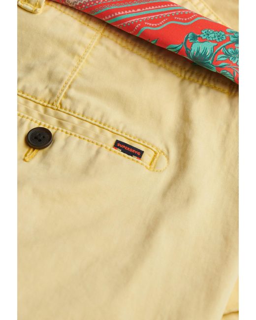 Superdry Natural Klassische Chinoshorts Französisches Vanillegelb 42
