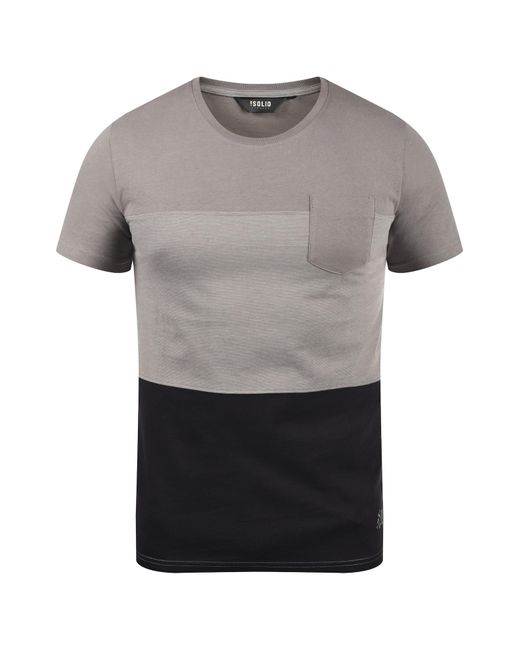Solid T-Shirt Mingo in Gray für Herren