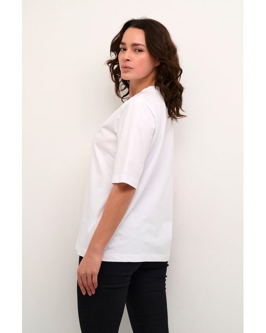 Kaffe White T-Shirt 'Ka Ivana'
