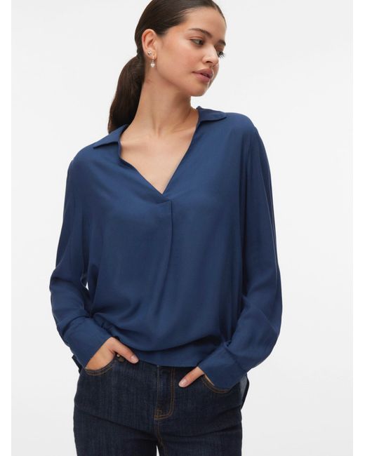 Vero Moda Blue Bluse Vmbumpy