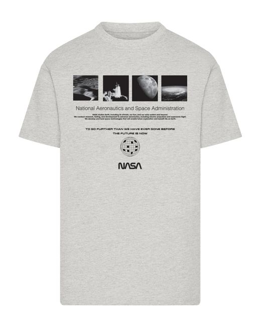 F4NT4STIC T-Shirt Nasa Retro Photo Ad The Future Is Now in Gray für Herren