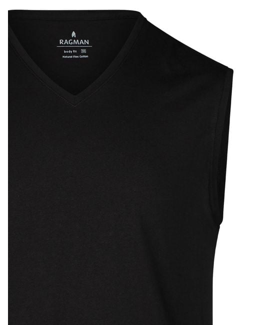 RAGMAN Unterhemd Basic in Black für Herren