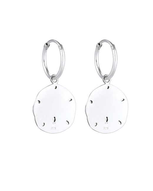 Elli Jewelry White Ohrringe Blume, Creole