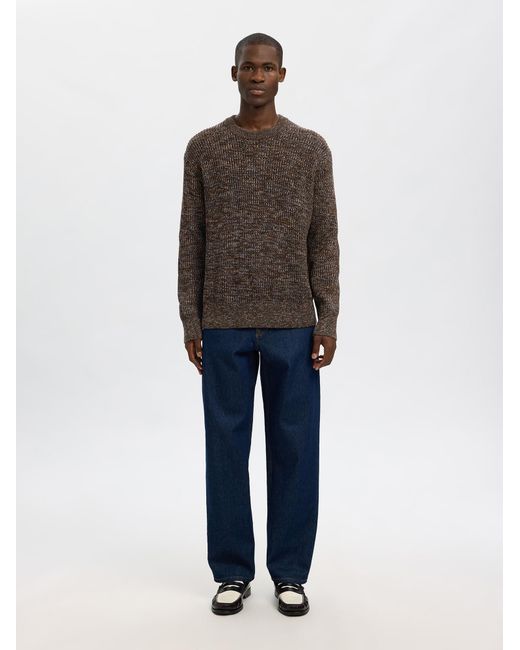 SELECTED Pullover Slhtilum in Brown für Herren