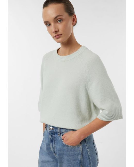 Comma, White Pullover