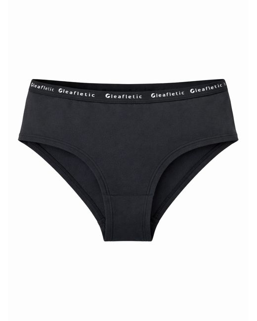 LEAFLETIC Black Slip Mid Rise Brief