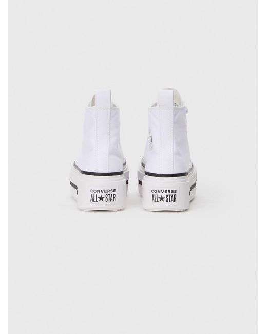 Converse White Sneaker Ctas Lift Double Stack