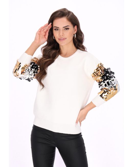 faina White Pullover