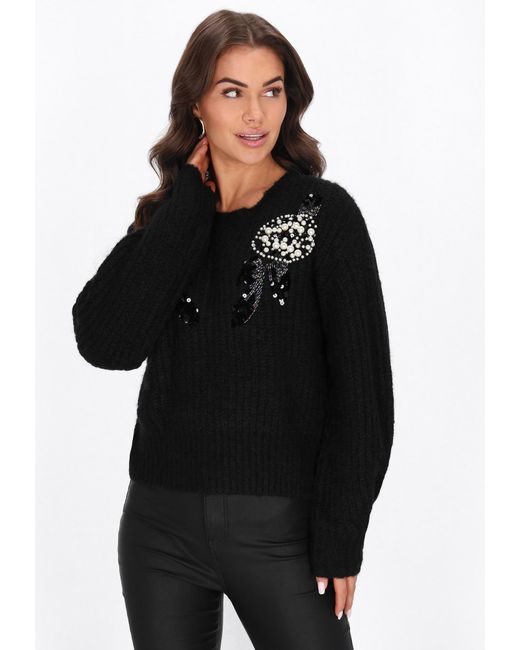 faina Black Pullover