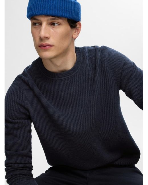 SELECTED Pullover Slhross in Blue für Herren