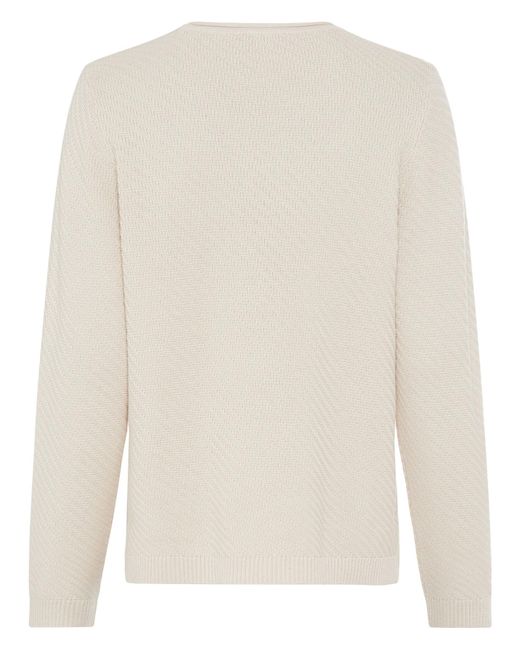 Olsen White Eleganter Pullover Mit Diagonaler Rippenstruktur