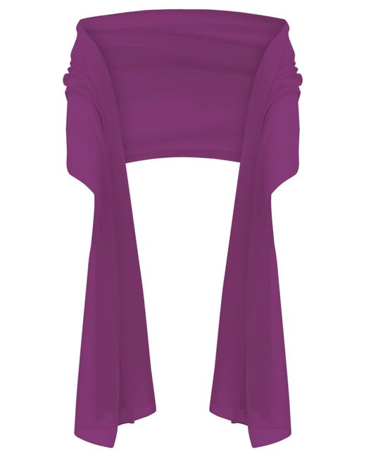 Apart Purple Tuch Aus Chiffon