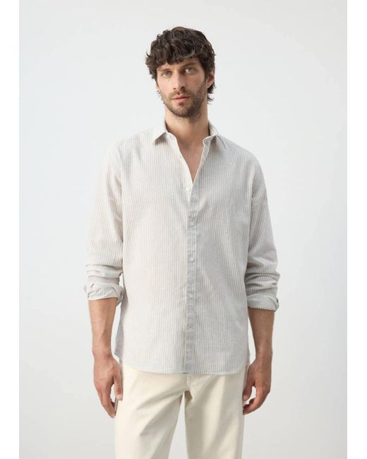 Mango Hemd Elda in White für Herren