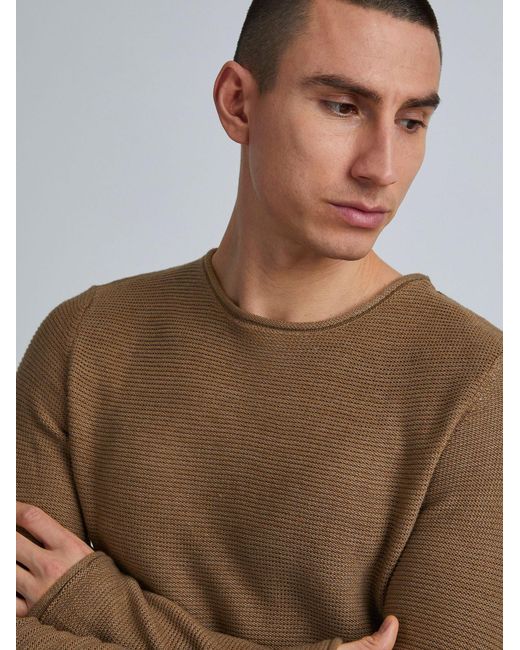 Solid Pullover in Brown für Herren