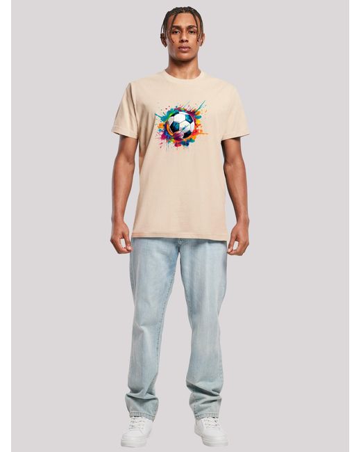 F4NT4STIC T-Shirt Bunte Fußball Grafik in Multicolor für Herren