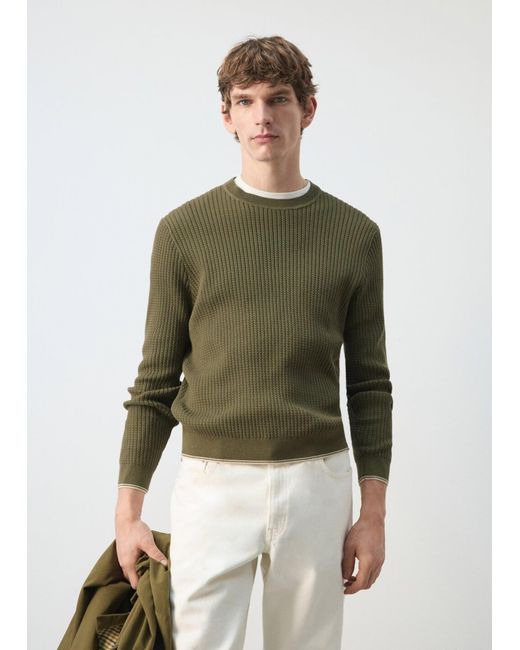 Mango Pullover Warrior in Green für Herren
