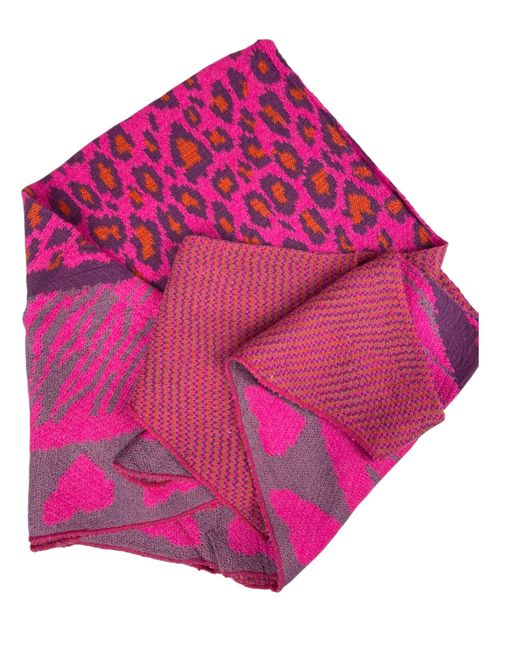 Kumixi Pink Schal Leopard