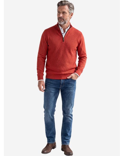 Redmond Pullover Basic in Red für Herren