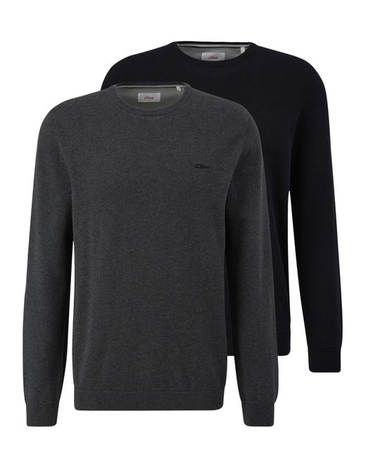 S.oliver Oliver Pullover Basic in Black für Herren