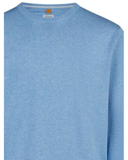 Redmond Pullover Basic in Blue für Herren