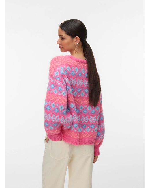 Vero Moda Pink Pullover Vmelin