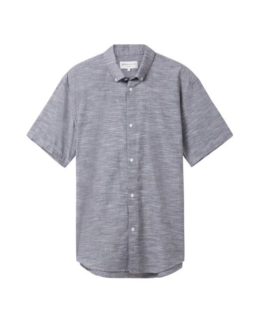 Tom Tailor Hemd 'slubyarn' in Gray für Herren