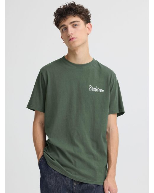Solid Rundhalsshirt Sdtyrese Mit Backprint in Green für Herren
