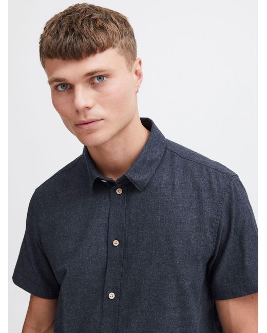 Solid Hemd Pete in Blue für Herren