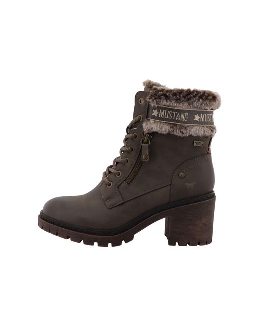 Damen Schnurstiefelette Braun