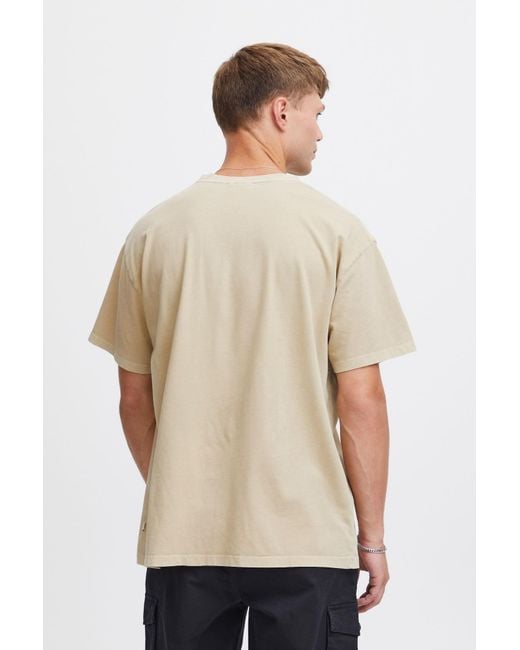 Solid T-Shirt in White für Herren