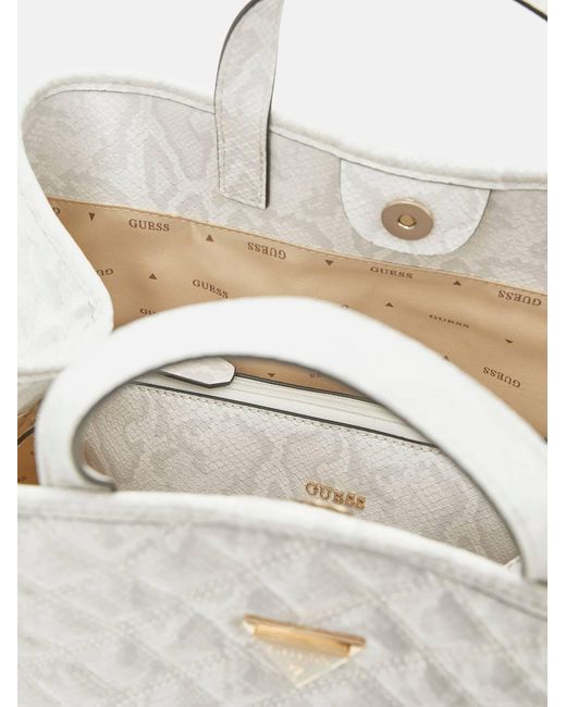 Guess White Shopper Giully