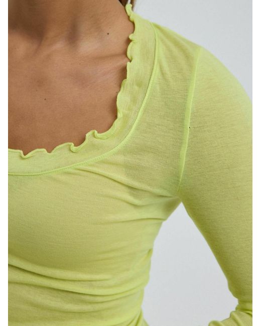 Seamless Basic Green Top Cotton