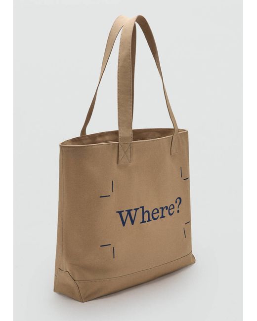 Mango Tasche in Natural für Herren