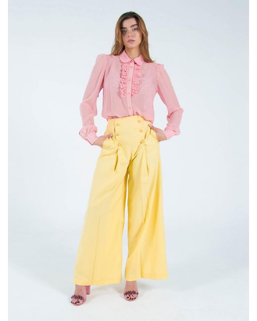 Rua & Rua Yellow Bundfaltenhose