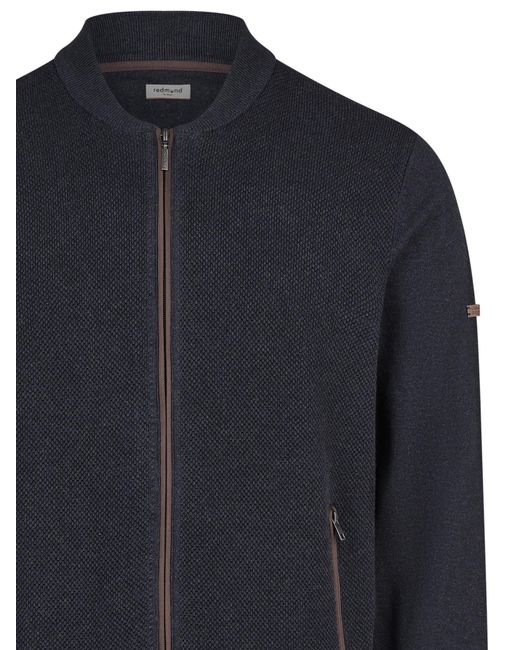 Redmond Strickjacke Basic in Blue für Herren