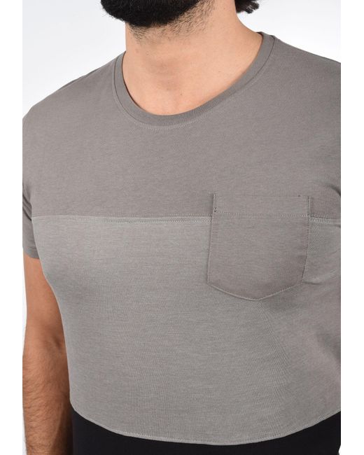 Solid T-Shirt Mingo in Gray für Herren