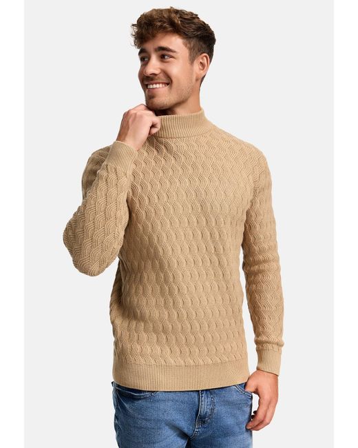 INDICODE Pullover Alpha in Natural für Herren