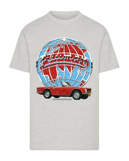 F4NT4STIC T-Shirt British Motor Heritage Triumph Sports Car 1970 in Gray für Herren