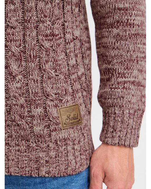 Solid Pullover Philemon in Purple für Herren