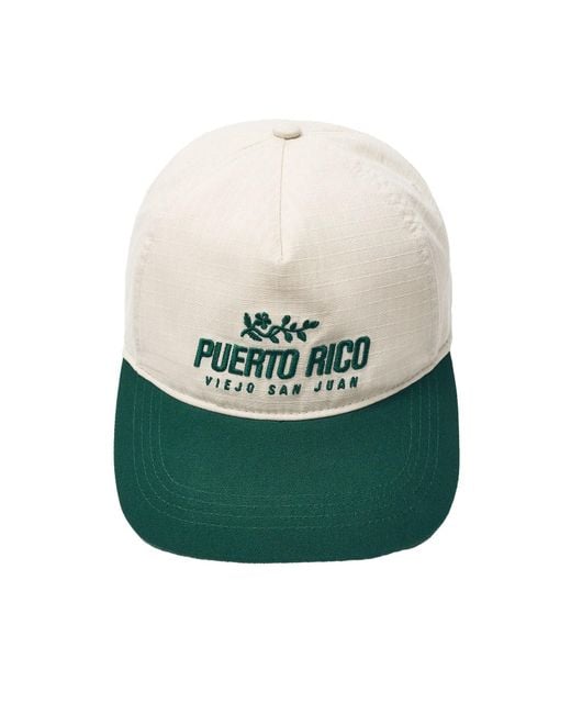 Pull&Bear Green Cap Puerto Rico Stwd