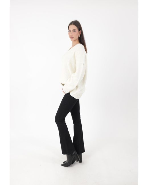 Elara White Pullover