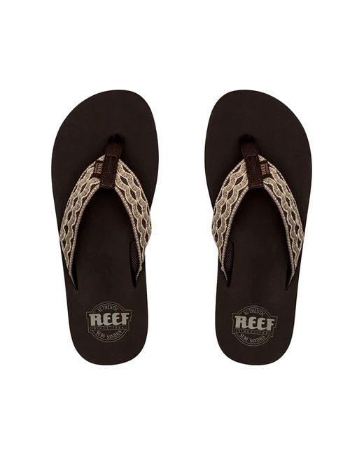 Reef Pantolette Smoothy in Black für Herren
