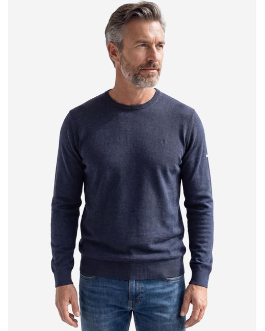 Redmond Pullover Basic in Blue für Herren