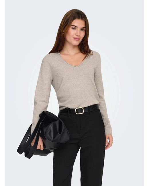 ONLY White Pullover Onlloyal