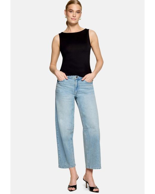 Zero Black Basic Shirt Mit U-Boot-Ausschnitt