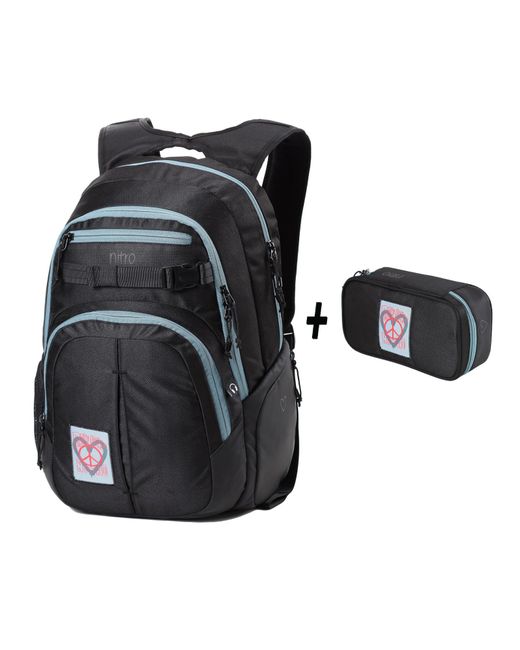 Nitro Rucksack Set Chase in Black für Herren
