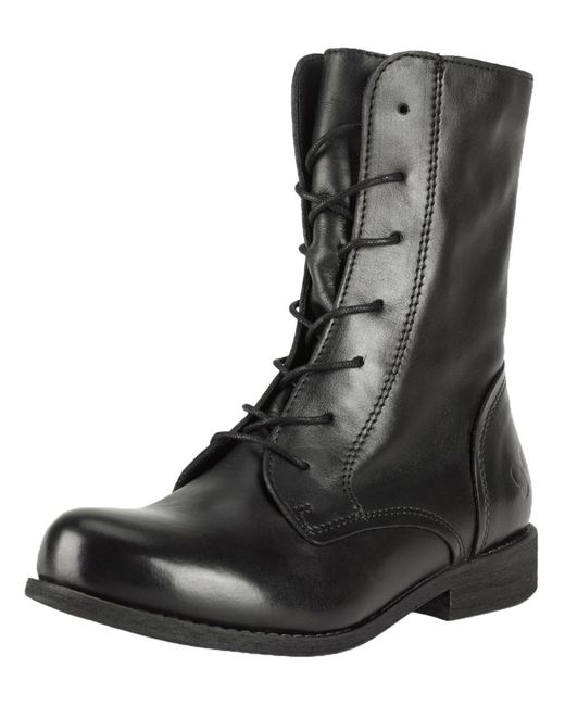 Felmini Wide Fit Black Schnürstiefelette