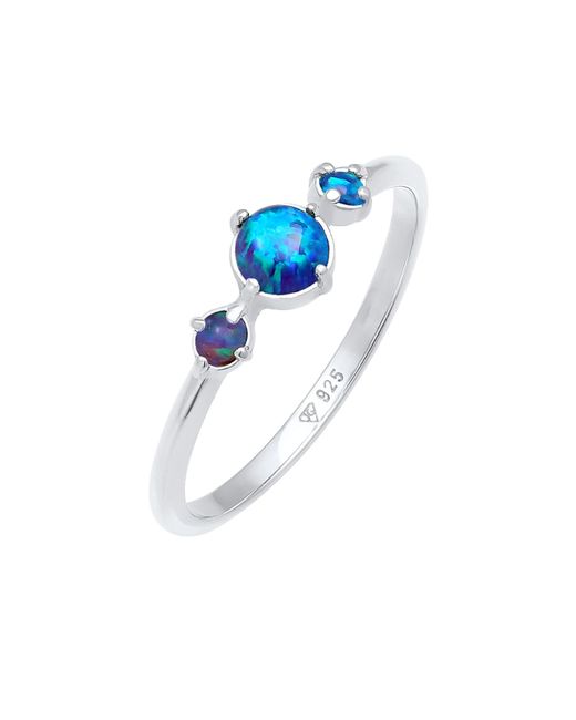 Elli Jewelry Blue Ring Opal, Verlobungsring, Vintage
